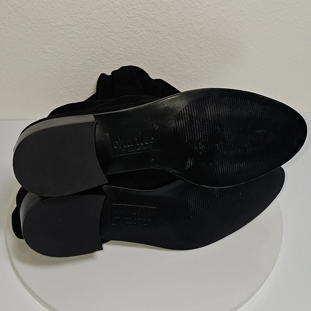 NWT Charles by Charles David Gammon Over The Knee Microsuede Boots Black Size 8